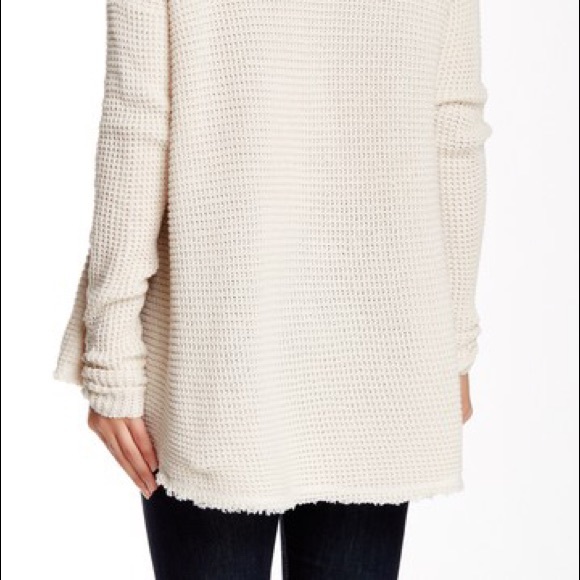 Free People Moonshine VNeck Sweater Cream Size S - Picture 2 of 5
